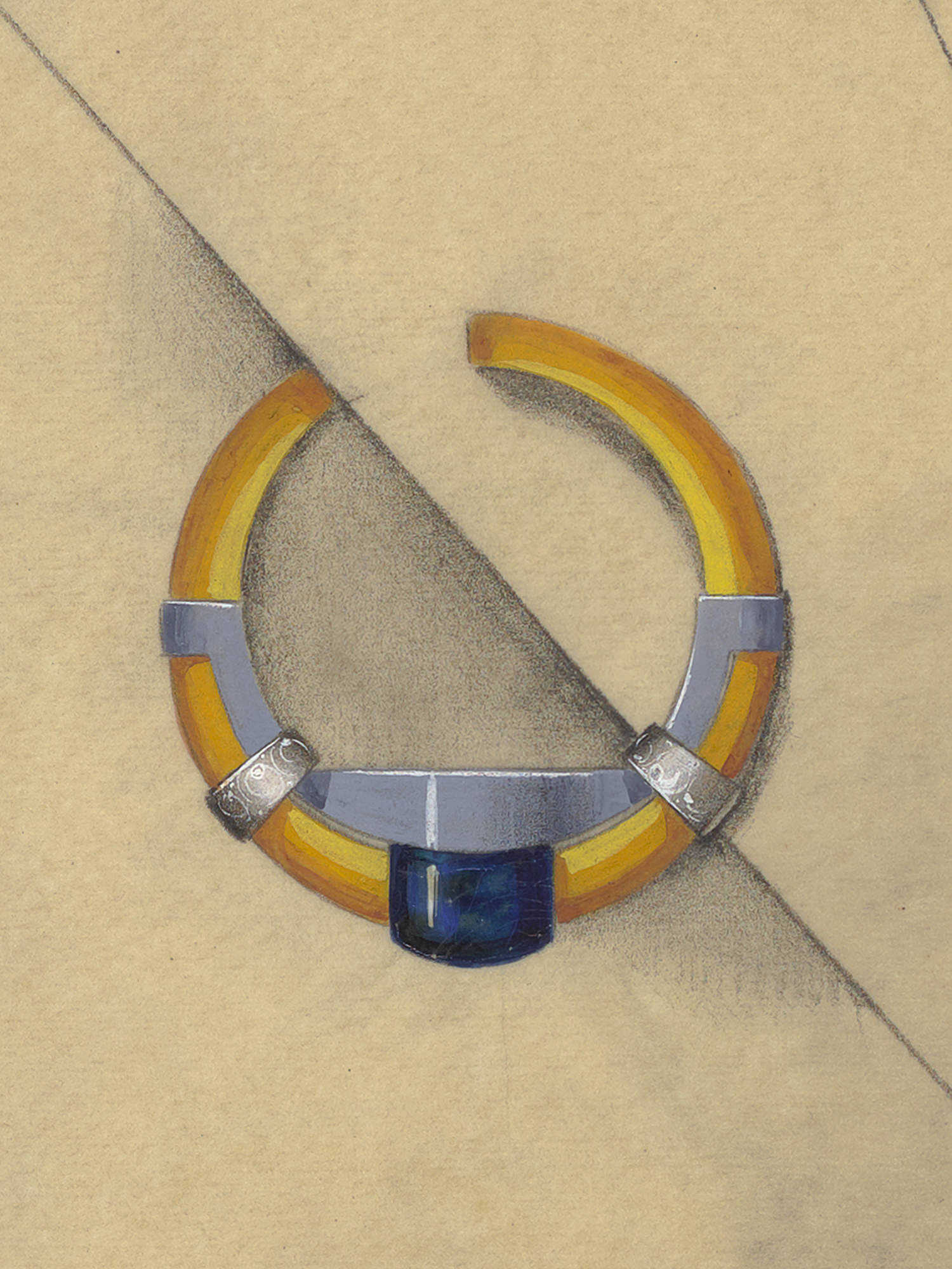 Broche Circle, por volta de 1930 - Van Cleef & Arpels