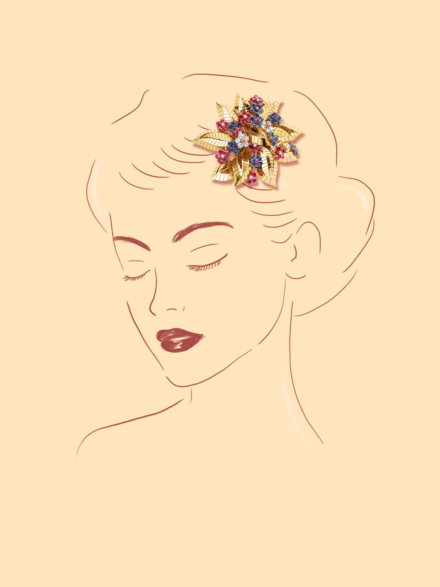 Hawaii clip, 1948 - Van Cleef & Arpels