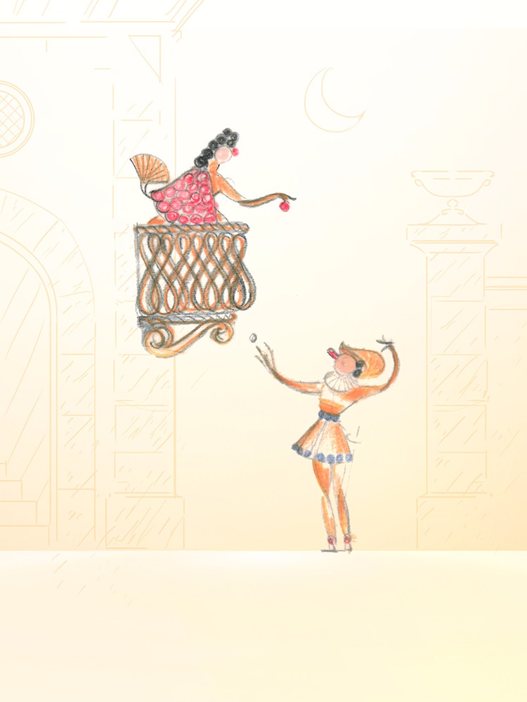 Drawing featuring a Roxane clip and a Cyrano clip, circa 1950 - Van Cleef & Arpels