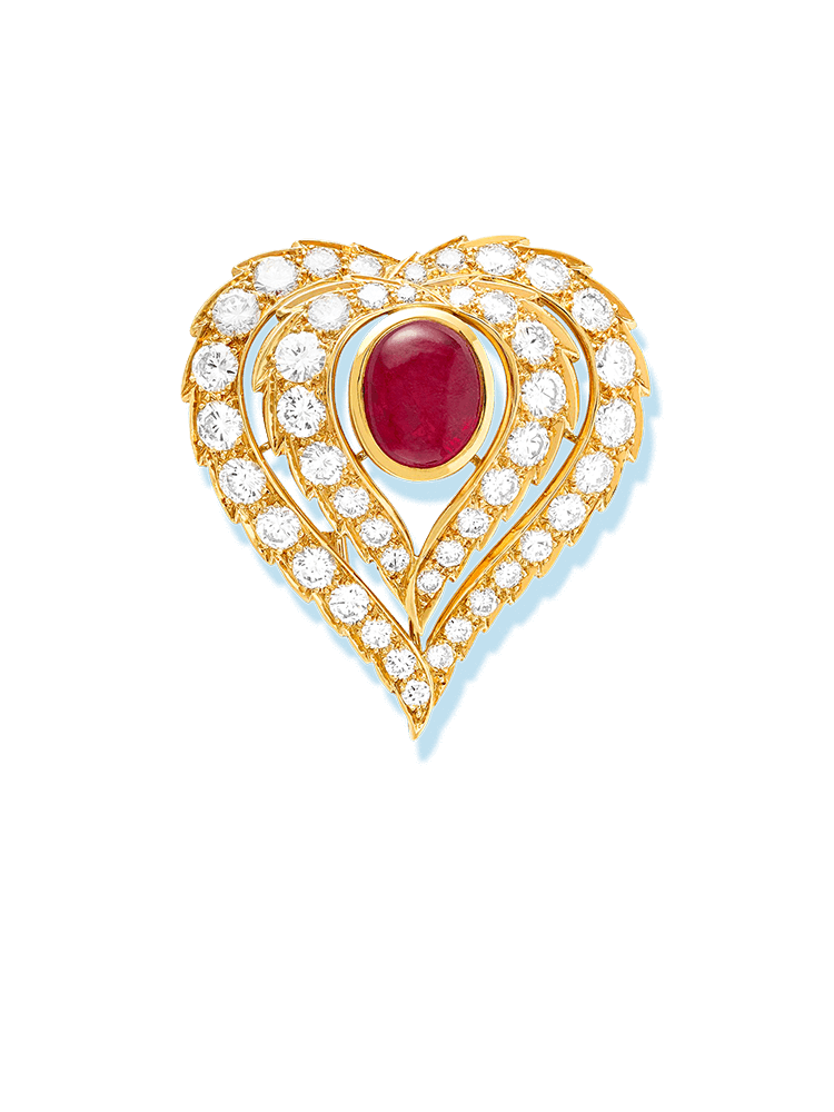 Indou style clip, 1965 - Van Cleef & Arpels