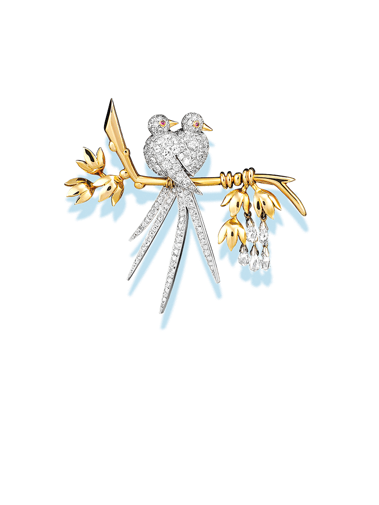 Lovebirds brooch, 1945 - Van Cleef & Arpels