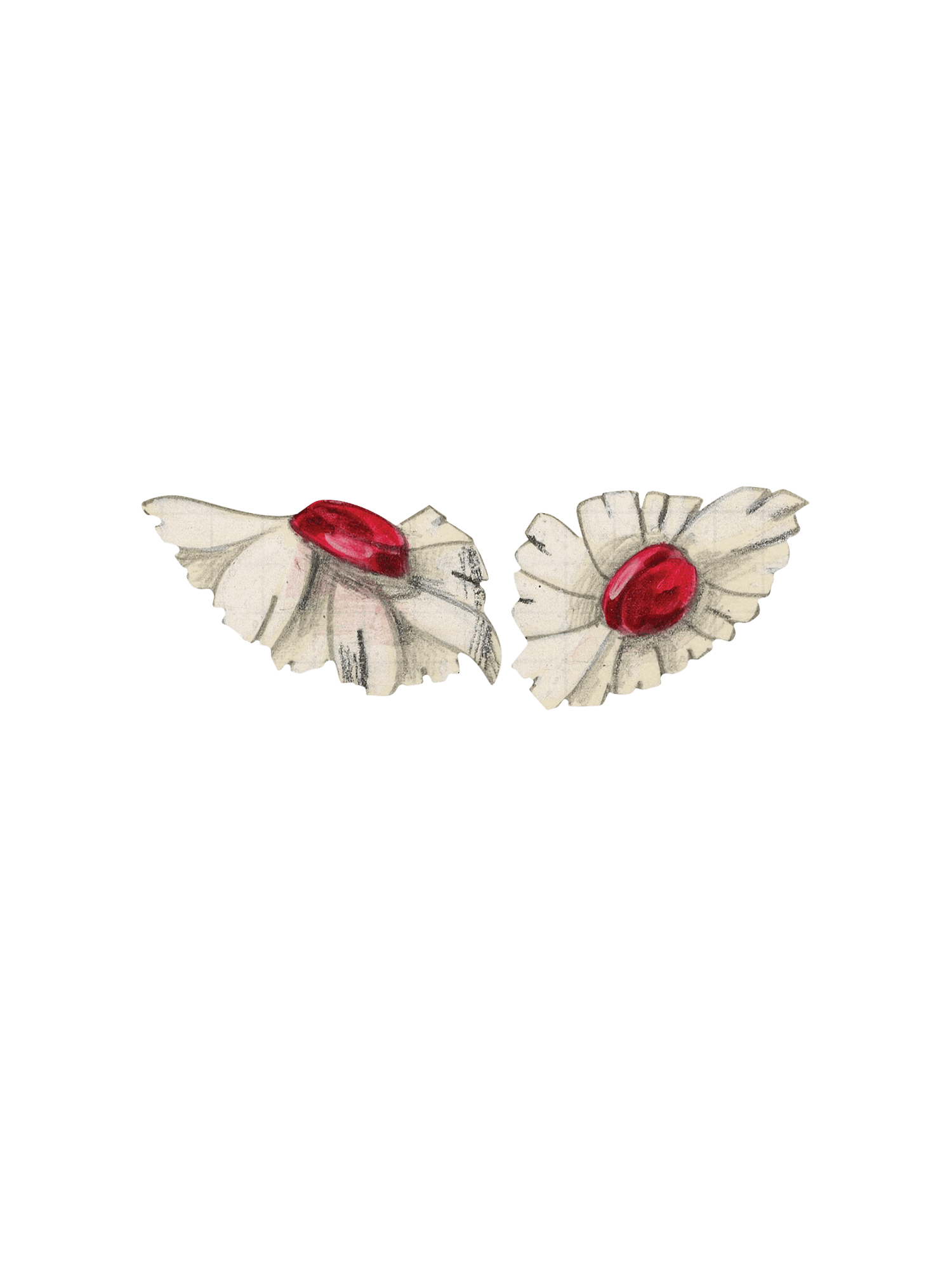 Minaudière百寶匣作品設計卡,以扣環為主題,1938年 - Van Cleef & Arpels梵克雅寶