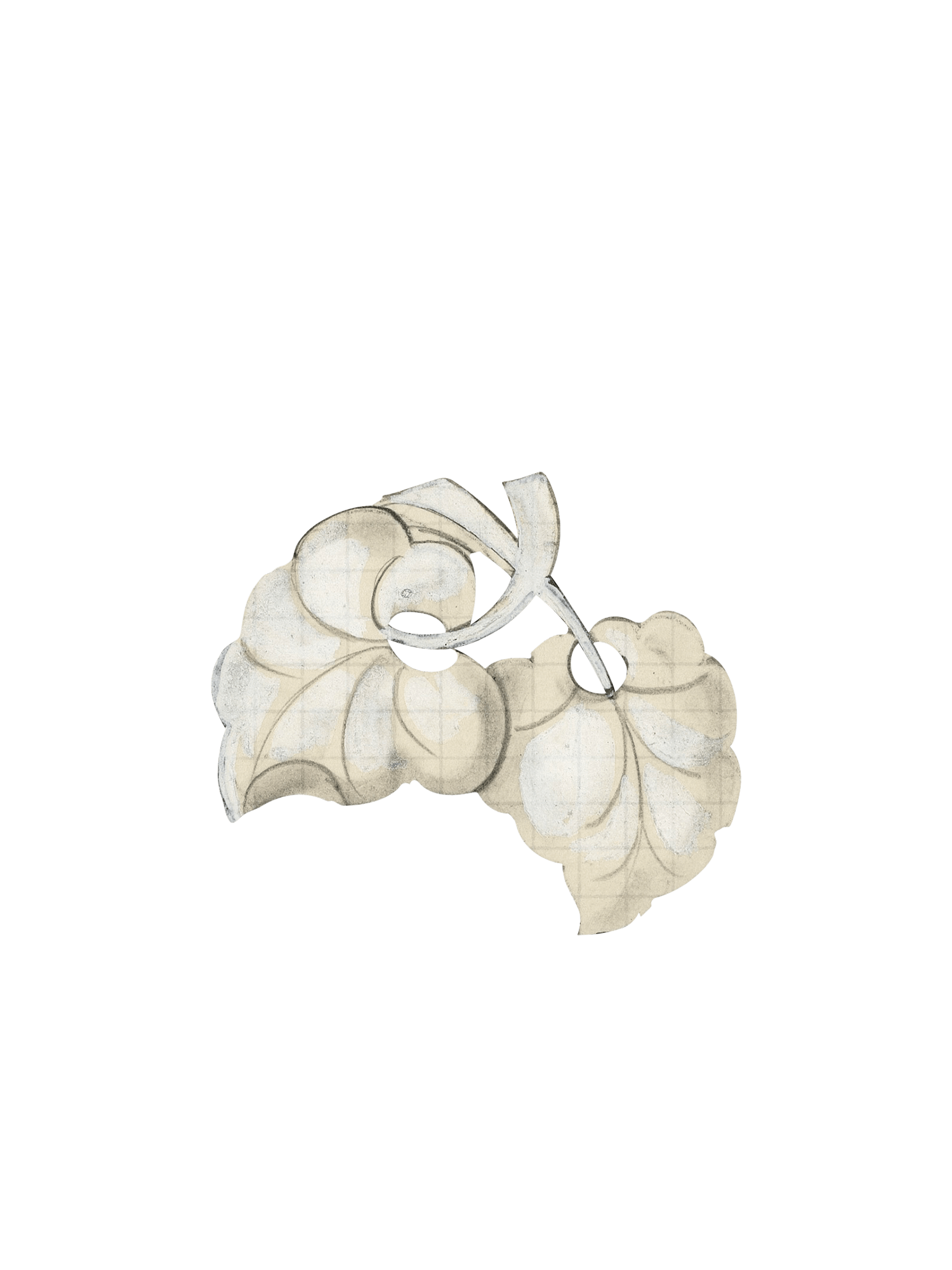 Minaudière百寶匣作品設計卡,以扣環為主題,1939年 - Van Cleef & Arpels梵克雅寶