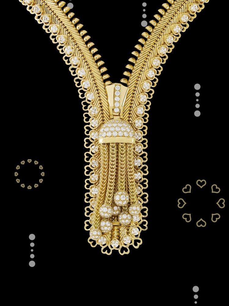 Zip antique Dome necklace transformable into a bracelet, 2012 - Van Cleef & Arpels